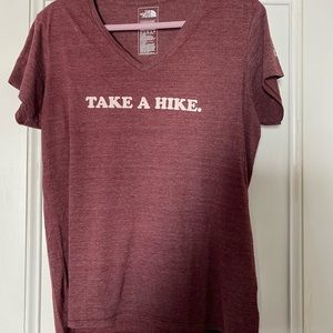 Red North Face hike shirt. DISCOUNTED SHIPPING